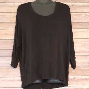 RUE 21 T-shirt Top Jr. Black 3/4 Sleeve (TDM)